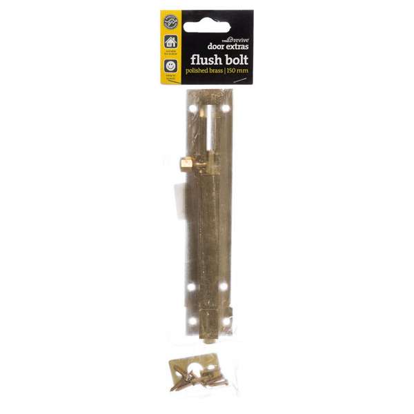 Trio Barrel Bolt Polished Brass 32 x 150mm