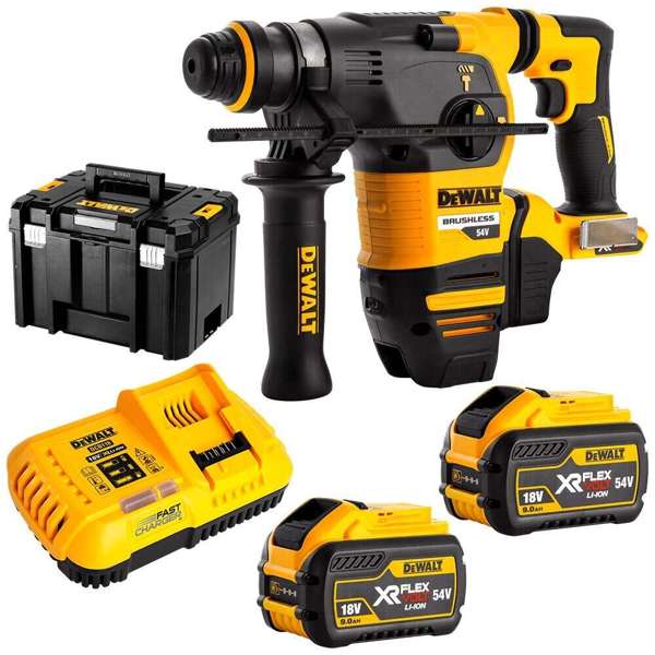 DeWalt Cordless Brushless SDS Plus Rotary Hammer Combo Kit - DCH333X2-XE