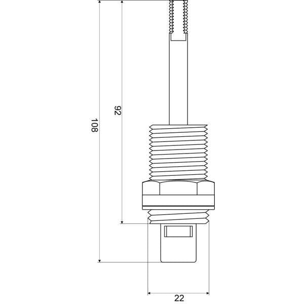 Mildon Ceramic Disc Spindle 1/2 Turn Wall Cold