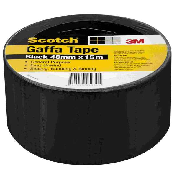 Scotch Gaffa Tape Black 48mm x 15m