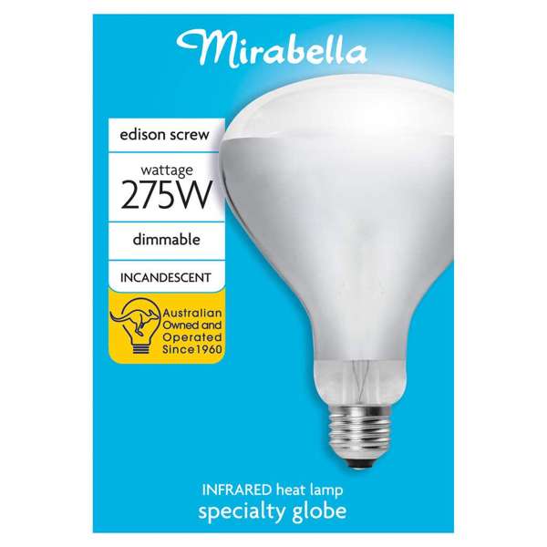 Mirabella Heat Lamp 275W Dimmable Infrared ES 275W