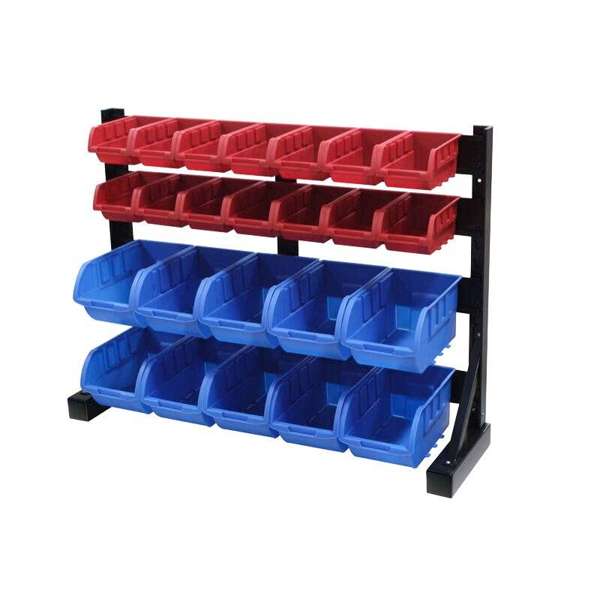 Storage Geelong 24 Bin Rack Blue Red