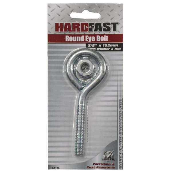 Hard Fast Bolt Eye Z/p 3/8x152mm