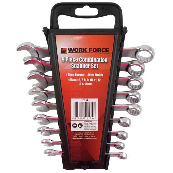 Work Force Combination Spanner Set - 9 Piece