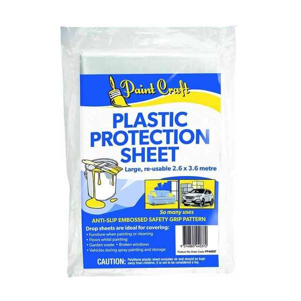 Paint Craft Plastic Protection Sheet Large 2.6 x 3.6m