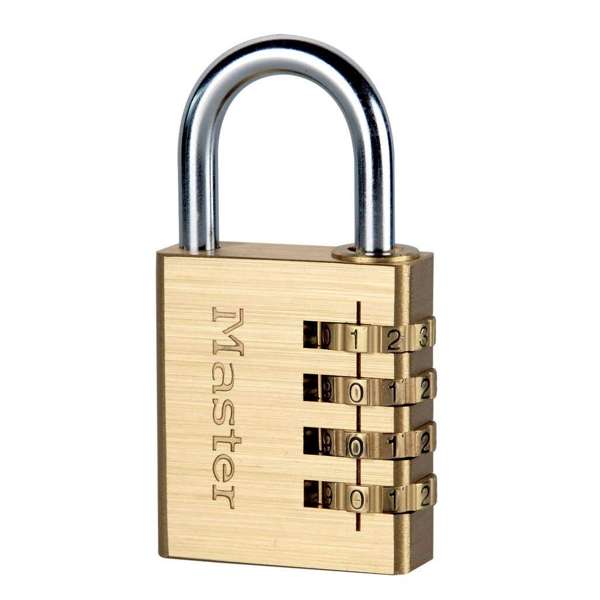 Master Lock Combination Padlock Brass 40mm