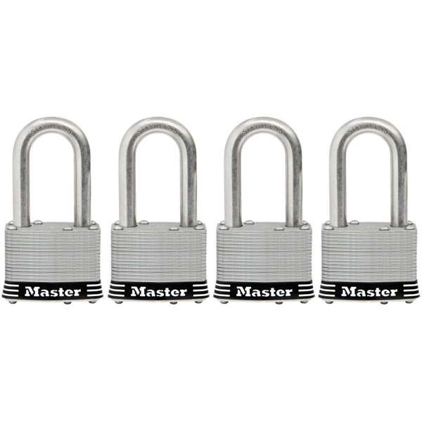 Master Lock Stainless Steel Laminated Padlock - 4 Pack