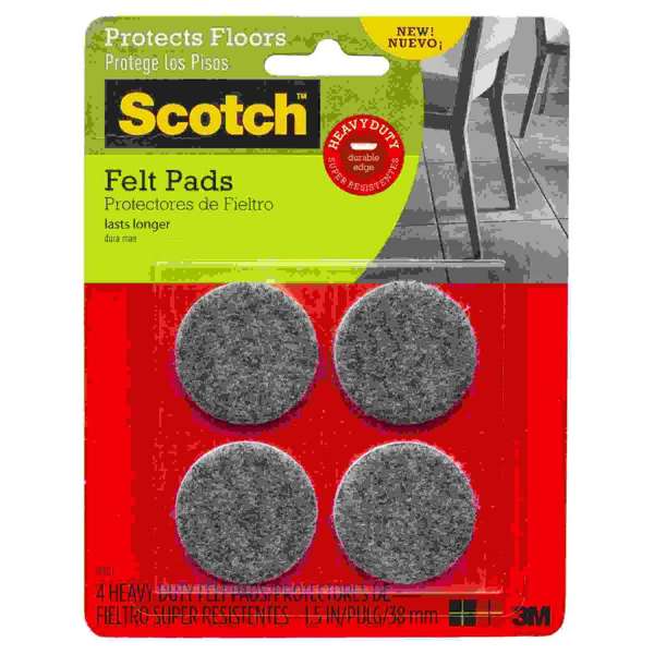 Scotch Heavy Duty Felt Pads 38mm - 4 Pack