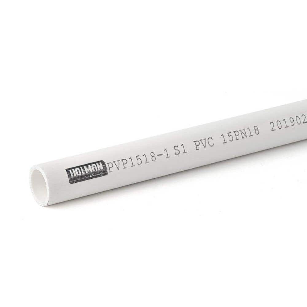 PVC Pressure Pipe CL18 15mm 1m