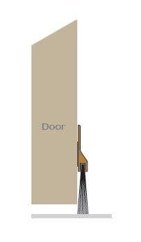 Cowdroy Brush Strip Plastic Door Seal Black 915mm
