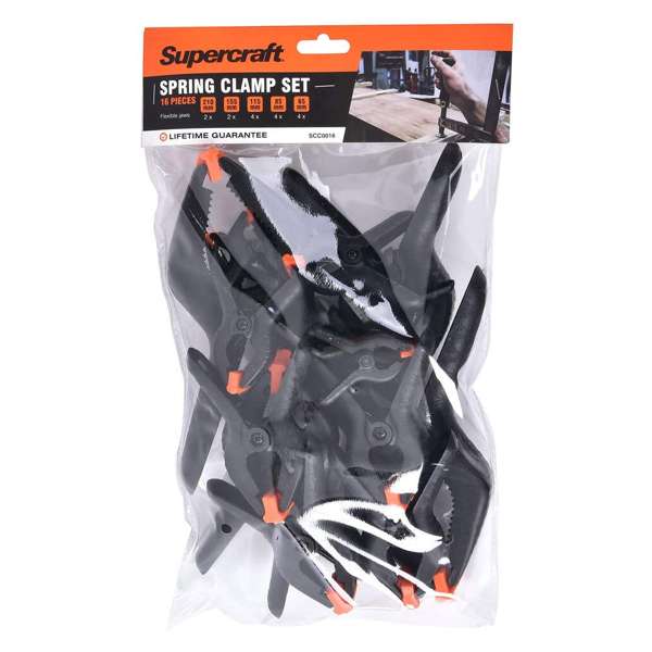 Supercraft Spring Clamp Nylon 16 Piece