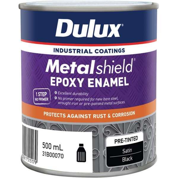 Dulux Metalshield Epoxy Enamel Satin Black