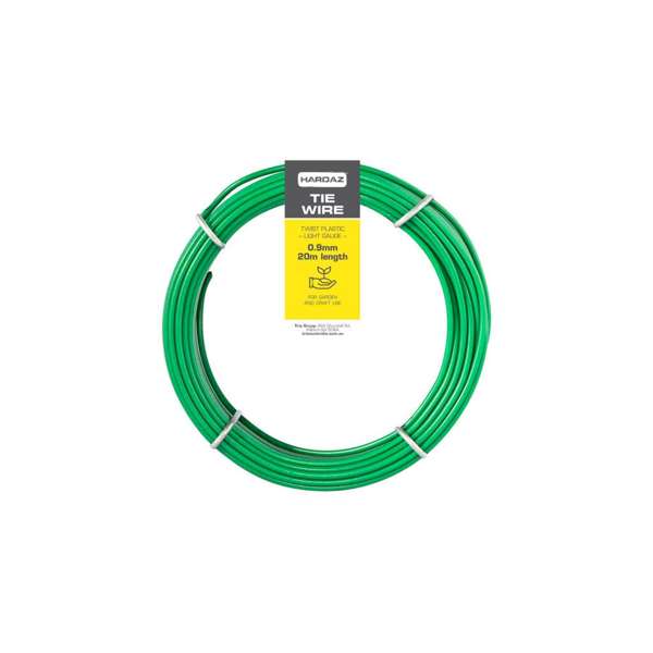 Trio Hardaz PVC Tie Wire Green 0.9mm x 20m