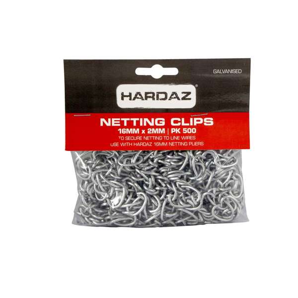 Trio Hardaz Netting Clips 16 x 2mm - 500 Pack