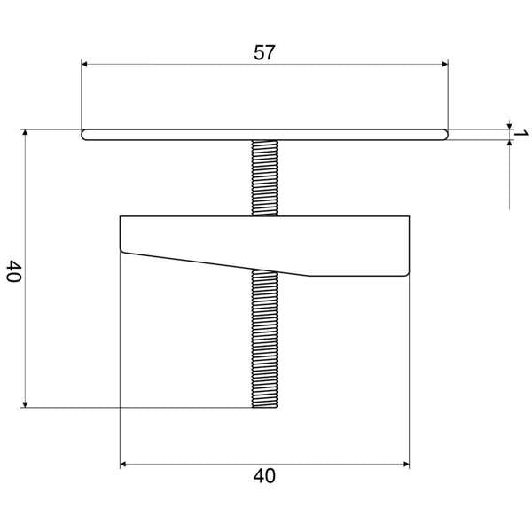 Mildon Sink Button Stainless Steel Chrome