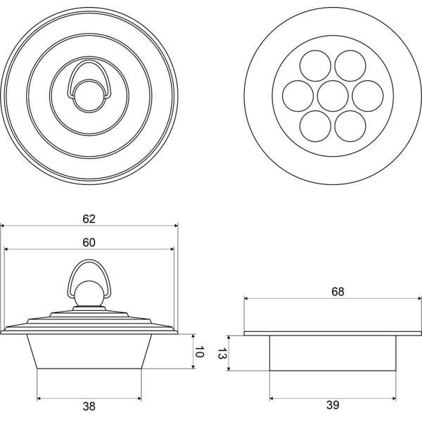 Mildon Repair Kit Waste Insert 40mm Inc. Deluxe Chrome Plug