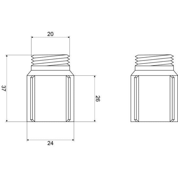 Mildon Heat Barrier Brass - Suits Wall Bells Pair