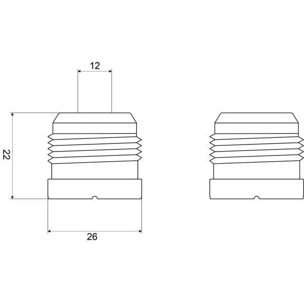 Mildon Plastic Heat Barrier Pair - Suits Paramount Wall Bells