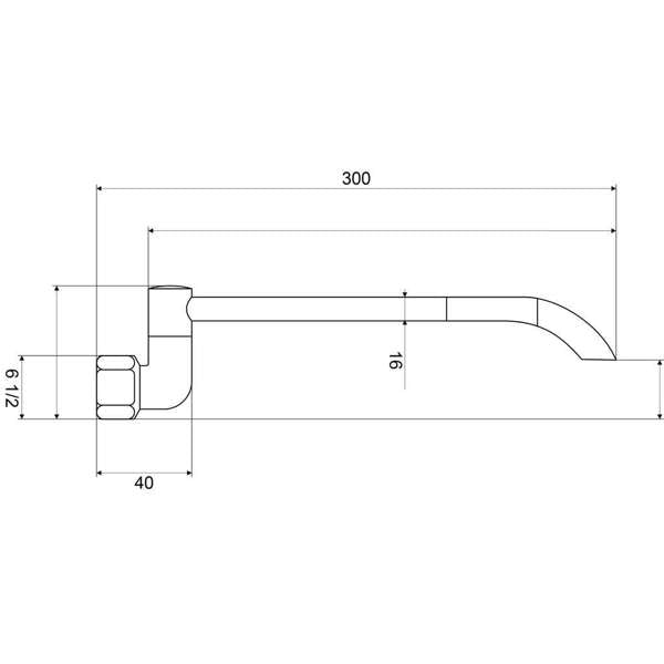 Mildon Laundry Swivel Arm 300mm