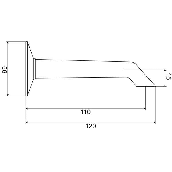 Mildon Economy Bath Outlet 120mm Chrome