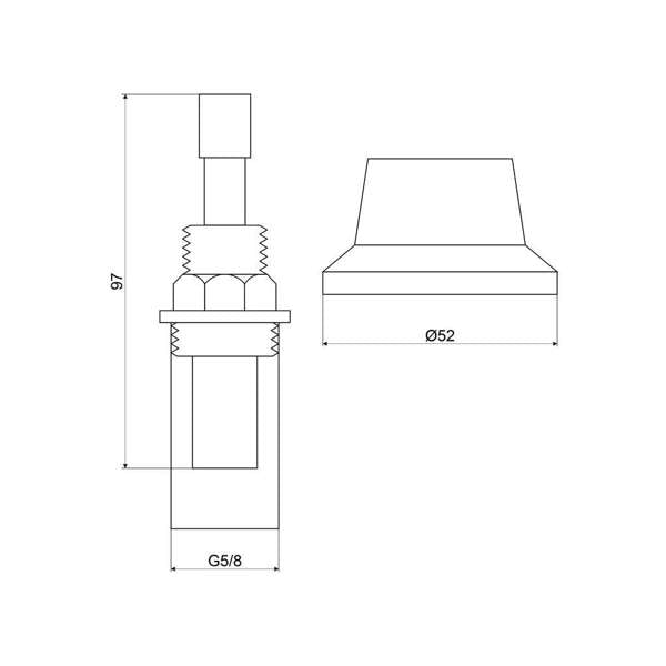 Mildon Spindle & Flange Deep Seated Chrome