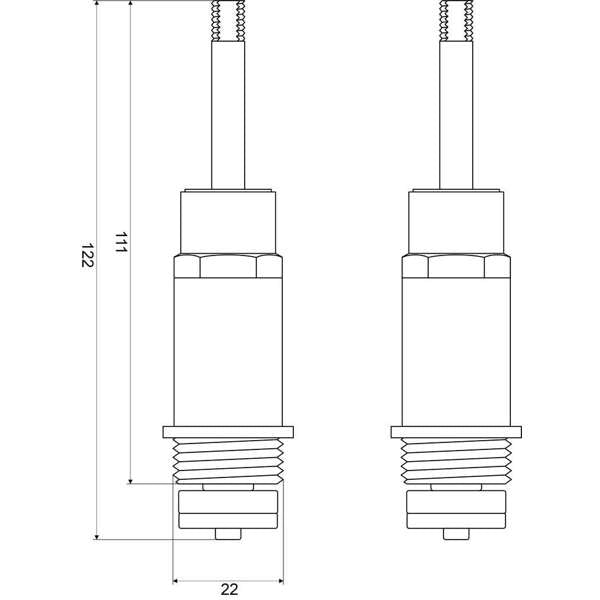 Mildon Wall Extended Standard SBA 15mm Pair