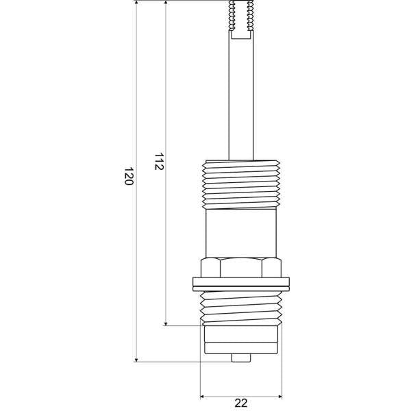 Mildon Wall Threaded SBA Gold