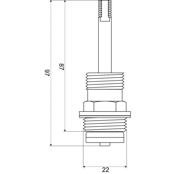 Mildon Basin Spindle Threaded SBA Chrome