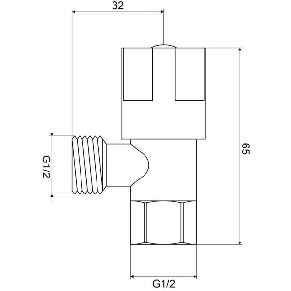 Mildon 1/4 Turn Ceramic Disc Washing Machine Stop Cock