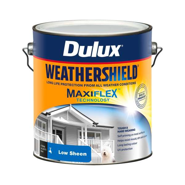 Dulux 4L Exterior Paint Weathershield Low Sheen Black