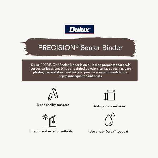 Dulux 4L PRECISION White Sealer Binder