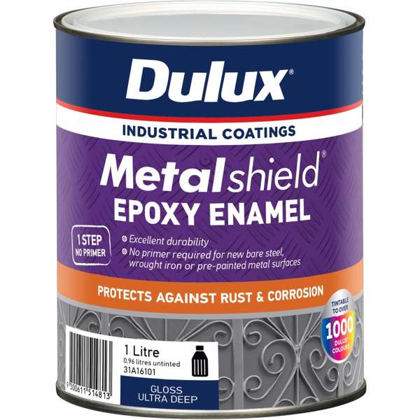 Dulux Deep 1L Metalshield Epoxy Enamel Gloss Paint Ultra