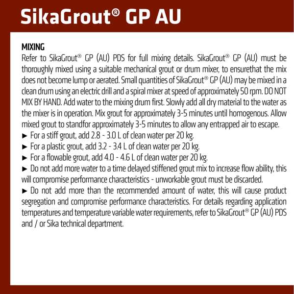 Sika General Purpose Cementitious Grout 20kg