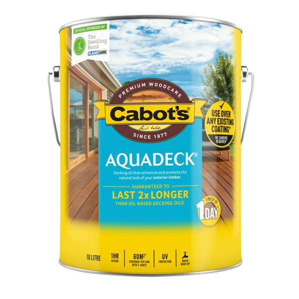 Cabot's 10L Jarrah Aquadeck Exterior Decking Oil