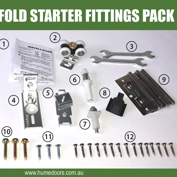 Multifold Track&Fittings (8Leaf) 3.4M Track 2 Starter 2 Ad