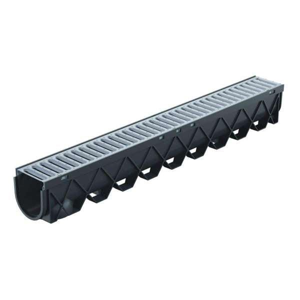 Reln Storm Drain with Galvanised Steel Grate 1m