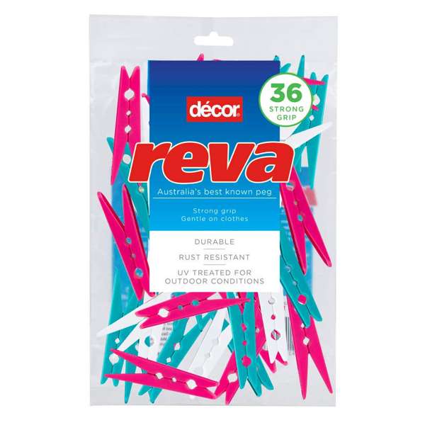 Decor Reva Standard Clothes Peg - 36 Pack