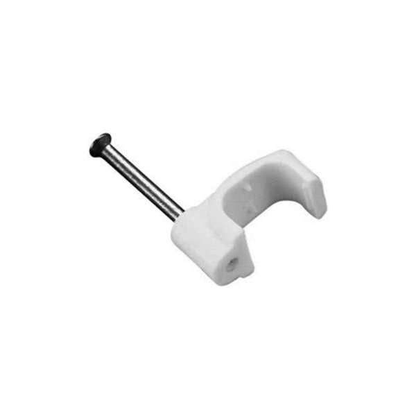 HPM Flat Cable Clips White 5mm - 200 Pack