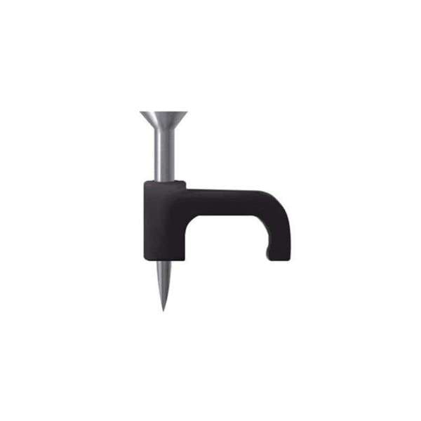 HPM Flat Cable Clips Black 7mm - 20 Pack