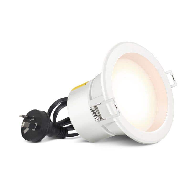 Downlight Led Tri Colour Recessed 90mm White Alina
