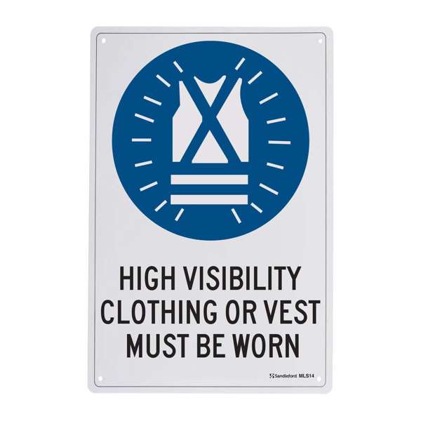 Sandleford High Visibililty Vest Must Be Worn Sign