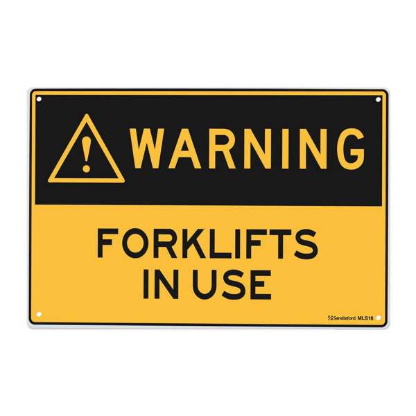 Sandleford Warning Forklifts in Use Sign