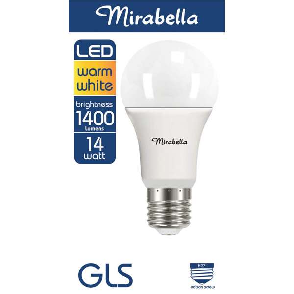 Mirabella LED GLS Globe 14W ES Warm White