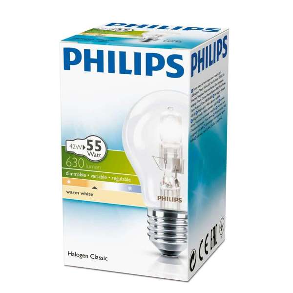 Philips Halogen Globe GLS 42W ES Frosted