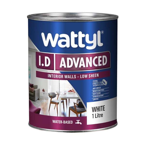 Wattyl I.D Advanced Low Sheen White 1L