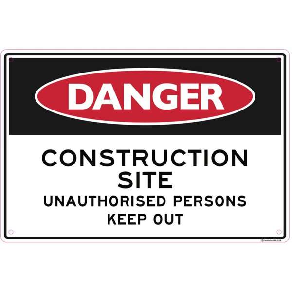 Sandleford Danger Construction Site Keep Out Sign