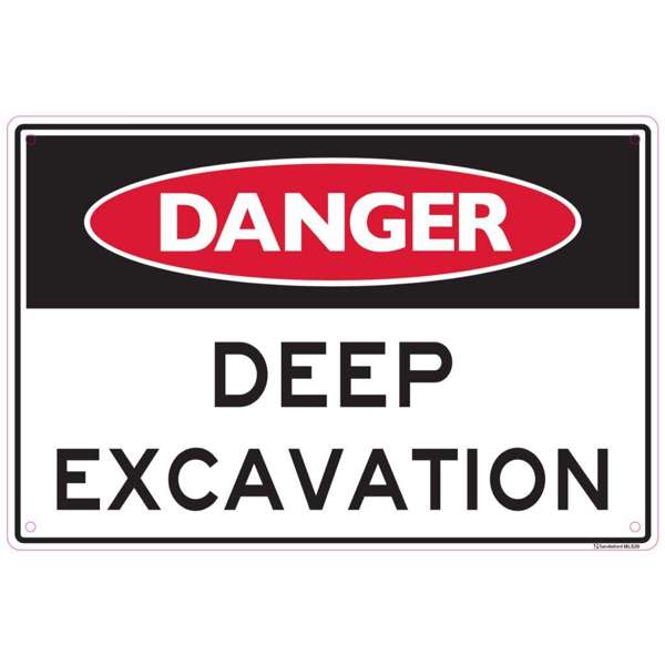 Sandleford Danger Deep Excavation Sign