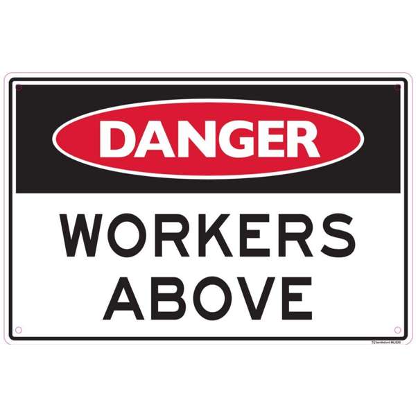 Sandleford Danger Workers Above Sign