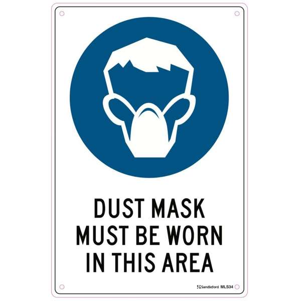 Sandleford Dust Face Mask Sign Must Be Worn