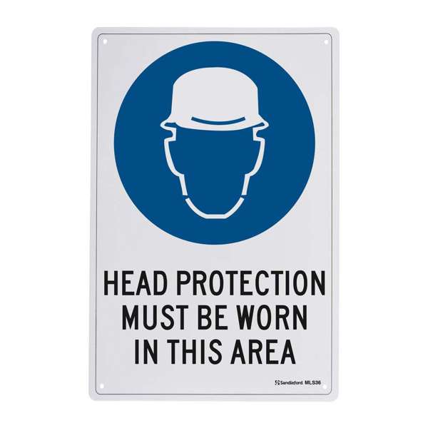 Sandleford Head Protection Must Be Worn Sign